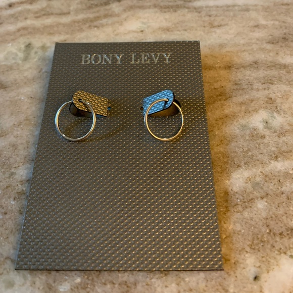 BONY LEVY 14K White Gold 12mm Huggie Hoop Earrings - Picture 4 of 11